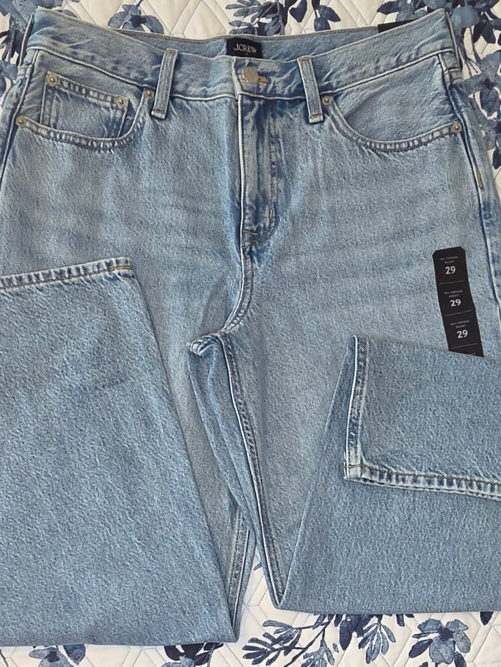 NWT J.Crew 90's Vintage Baggy Jeans Size 29 Light Wash $148 - Picture 3 of 5